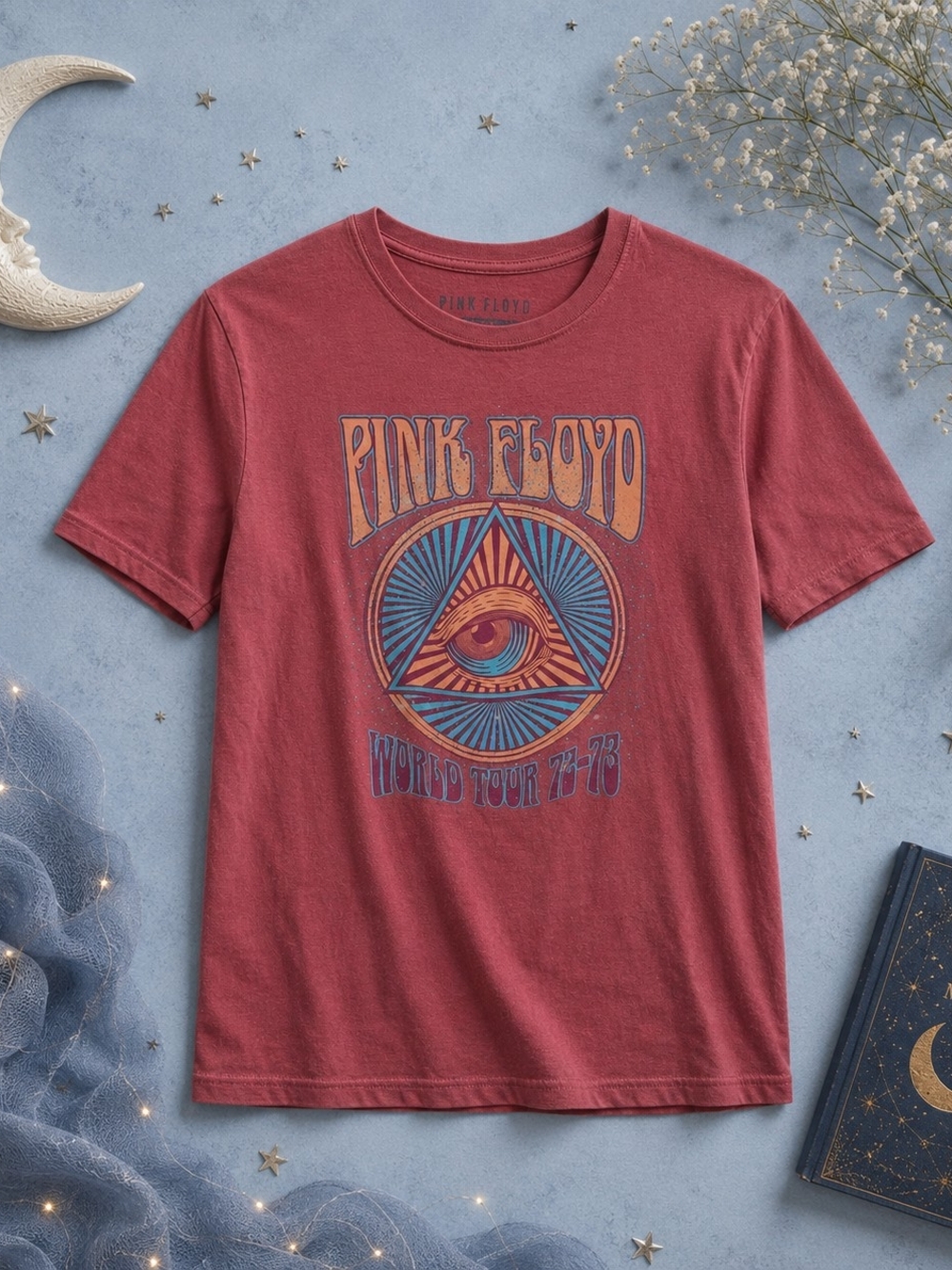 Pink Floyd World Tour 72 73 Graphic Band Tee Small
